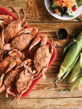 Crab feast at Nick's Fish House in Baltimore, MD