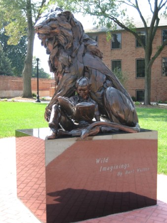 Library Lion on Historic Westminster Main Street, Carroll County, MD